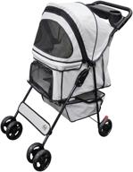 🦮 maroon/silver pet stroller by go pet club logo