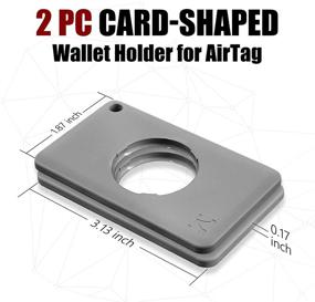 img 3 attached to KOFAIR Wallet Case Holder for AirTag (2 PCS) - Slim 👜 Credit Card Size Holder for Anti-Lost AirTag Tracking in Purse or Wallet