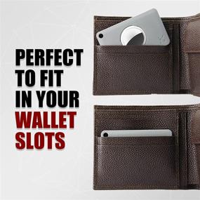 img 1 attached to KOFAIR Wallet Case Holder for AirTag (2 PCS) - Slim 👜 Credit Card Size Holder for Anti-Lost AirTag Tracking in Purse or Wallet