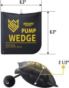 img 1 attached to 💛 Seven Sparta Air Wedge Pump Kit: 2 PCS Leveling Tool & Alignment Kit with Inflatable Shim Bag and 3 Tools for Home Use (Yellow)