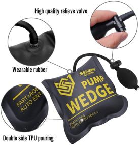 img 3 attached to 💛 Seven Sparta Air Wedge Pump Kit: 2 PCS Leveling Tool & Alignment Kit with Inflatable Shim Bag and 3 Tools for Home Use (Yellow)