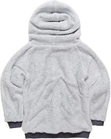 img 2 attached to SWISSWELL Sweatshirt Hoodie with Fleece Sleeves: Boys' Clothing for Comfort and Style