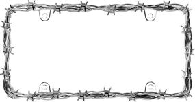 img 3 attached to 🔗 Cruiser Accessories 22230 Chrome Barbed Wire II License Plate Frame