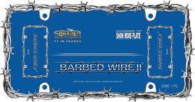 img 2 attached to 🔗 Cruiser Accessories 22230 Chrome Barbed Wire II License Plate Frame