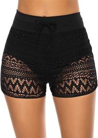 img 4 attached to Lecieldusoir Bathing Bottoms Waisted Boyshorts Women's Clothing