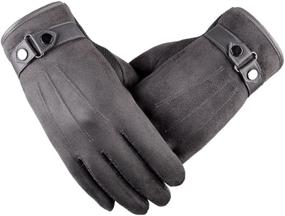 img 4 attached to Tomily Men's Texting Touchscreen Gloves & Mittens for Outdoor Cycling - Essential Accessories!