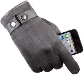 img 3 attached to Tomily Men's Texting Touchscreen Gloves & Mittens for Outdoor Cycling - Essential Accessories!