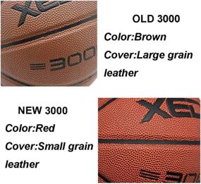 img 2 attached to 🏀 XEDGE Composite Leather Street Basketball Size 5/6/7 - Ideal for Indoor & Outdoor Game. Includes Needle, Pump, and Carry Bag