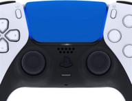🎮 extremerate blue soft touch custom ps5 controller touchpad cover bdm-010 with tool - replacement part, controller not included logo