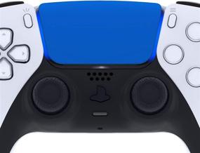 img 4 attached to 🎮 eXtremeRate Blue Soft Touch Custom PS5 Controller Touchpad Cover BDM-010 with Tool - Replacement Part, Controller NOT Included
