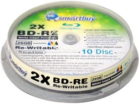 img 2 attached to 10-пакет Smartbuy 2X 25 ГБ Синие Blu-ray BD-RE Перезаписываемые белые инжетные диски с пустым Bluray-диском с индикатором Hub - премиум качество и универсальность