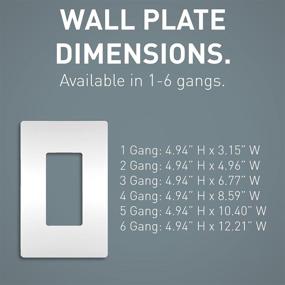 img 2 attached to Enhance Your Decor with Legrand Radiant Screwless Wall Plates for Decorator Rocker Outlets, 3-Gang, White, RWP263WCC6