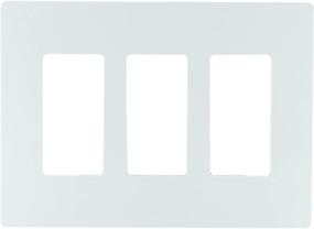 img 4 attached to Enhance Your Decor with Legrand Radiant Screwless Wall Plates for Decorator Rocker Outlets, 3-Gang, White, RWP263WCC6
