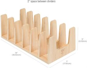 img 3 attached to Bamboo Pot Lid Holder Organizer: Optimum Storage Solution for Cabinets, Countertops, and Cupboards