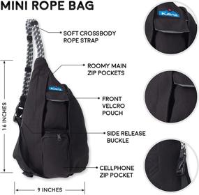 img 1 attached to 👜 KAVU Мини-сумки и кошельки для женщин в синем дизайне, со шлейками
