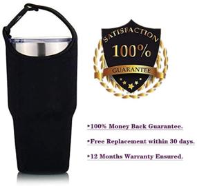 img 1 attached to 👜 Versatile Tumbler Carrier Bag - Securely Transport Your 20oz/30oz Yeti, RTIC, Ozark Trail Tumblers and More with this Stylish Handle (Black)