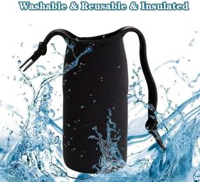 img 3 attached to 👜 Versatile Tumbler Carrier Bag - Securely Transport Your 20oz/30oz Yeti, RTIC, Ozark Trail Tumblers and More with this Stylish Handle (Black)