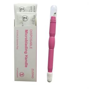 img 3 attached to 🖊️ ZUSING Very Very Sharp Disposable Microblading Pen: 12 Needles + 10pcs/pack (Pink)