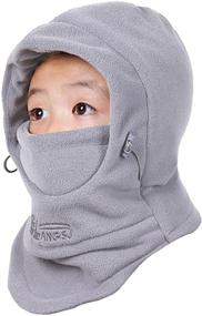 img 4 attached to 🧒 Keep Your Kids Warm and Cozy with Azarxis Children's Fleece Balaclava Hat - Adjustable Winter Cap and Double Neck Warmer