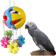 keersi small medium parrot chew toy: perfect bird toy for pet parakeets, cockatiels, conures, and more! logo