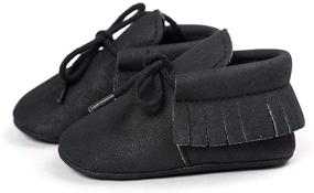 img 2 attached to Anti Slip Toddler Boy's Loafers with Tassels - Moccasins Shoes and Slippers