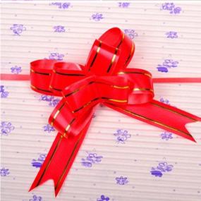 img 2 attached to 🎁 Ewanda Store Gift Pull Bows - 50pcs Assorted Colors for Christmas Wedding Decoration - 14.17" Length, 0.63" Width