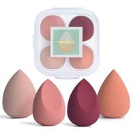 🌹 costica makeup sponge set blender - flawless beauty sponge for liquid makeup: 4pcs rose series in multi colors logo