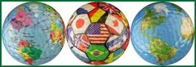 img 1 attached to 🌍 Explore the World with EnjoyLife Inc's Globe and International Flags Golf Ball Gift Set