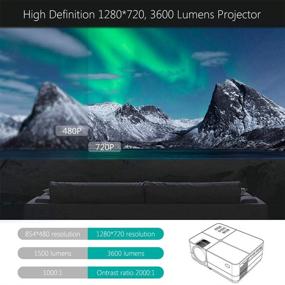 img 3 attached to 📽️ TUREWELL H3 2021 Upgraded Video Projector – 3600 Lumens, 55000 Hours, Full HD 1080P with 180" Display Support – Compatible with TV Stick, Home Theater, PS4, HD, VGA, AV, USB, SD Card, Headphone