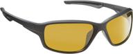 🕶️ fisherman eyewear avocet sunglasses: matte black frame, polarsensor amber lens - medium/large logo