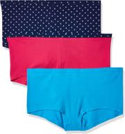 hanes women's comfortsoft cotton stretch boy brief (pack of 3)(assorted colors) - ultimate comfort and style for women logo