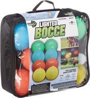 🌟 lighted bocce ball set - outdoor glow in the dark game for water sports, camping, parties, and beach activities - perfect for family game night with multiple colors логотип