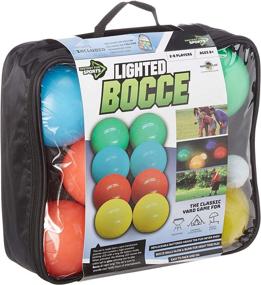 img 4 attached to 🌟 Lighted Bocce Ball Set - Outdoor Glow in the Dark Game for Water Sports, Camping, Parties, and Beach Activities - Perfect for Family Game Night with Multiple Colors