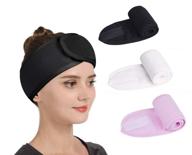 💆 gnafihz facial spa headband - set of 3 makeup shower bath hair wrap sport headband adjustable stretch sweat headband with magic tape, suitable for all logo