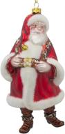 🎅 top-rated bestpysanky classic santa glass christmas ornament: a festive must-have! логотип