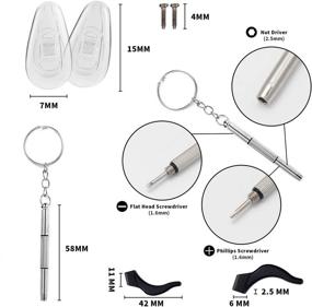 img 3 attached to IVLF Eyeglasses Nose Pads Kit: 6 Pairs of 15mm Screw-in Air Bag Nose Pads for Glasses, Soft Silicone Air Chamber Eyeglass Nose Pads, Complete with Glasses Screws and Micro Screwdriver for Repair