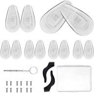 ivlf eyeglasses nose pads kit: 6 pairs of 15mm screw-in air bag nose pads for glasses, soft silicone air chamber eyeglass nose pads, complete with glasses screws and micro screwdriver for repair logo