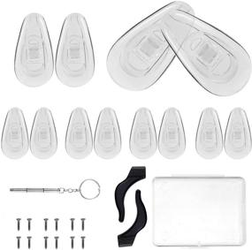 img 4 attached to IVLF Eyeglasses Nose Pads Kit: 6 Pairs of 15mm Screw-in Air Bag Nose Pads for Glasses, Soft Silicone Air Chamber Eyeglass Nose Pads, Complete with Glasses Screws and Micro Screwdriver for Repair
