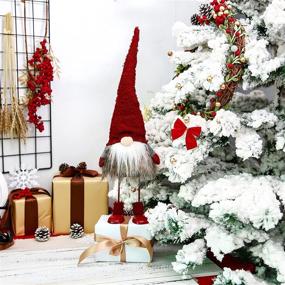 img 1 attached to 🎅 ITOMTE Handmade Swedish Gnome: 17-Inch Scandinavian Tomte with Spring, Nordic Figurine, Plush Elf Toy for Christmas Decorations and Presents