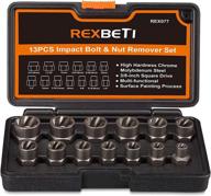 🔧 13-piece rexbeti impact bolt & nut remover tool set with durable storage case logo