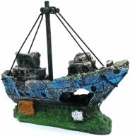 🐠 enhance your miniature terrarium: liamtu aquarium fish tank decoration boat resin plastic plant ornament for 10 gallon tanks logo