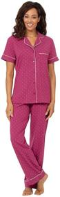 img 4 attached to Comfy and Stylish Women's Cotton Pajama Set - PajamaGram's Short-Sleeve Pajamas