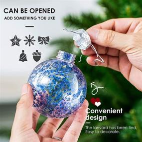 img 2 attached to Shatterproof Clear Plastic Christmas Ornaments Ball Set - 20Pcs Blue Baubles for Xmas Tree, Holiday Wedding, Party Decoration