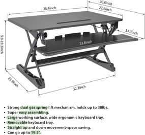 img 3 attached to 🖥️ G-PACK PRO - Adjustable Sit-To-Stand Desktop Converter | 5.7” to 19.7” Height | Fits Dual Monitor, Removable Keyboard Tray | Ergonomic Multipurpose Work Desk Riser