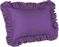 🍇 standard grape ruffle pillowcase - stylish pillow sham cover with ruffles logo