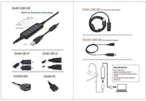 img 1 attached to 🎧 Enhanced USB Audio Processor Adapter: Upgrade Your Plantronics QD Plug Headset for Superior Sound Control and Quick Disconnection