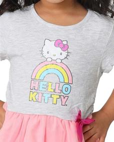 img 1 attached to 🐱 Grey/Pink/Yellow Hello Kitty Toddler Tutu Dress for Baby Girls