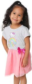 img 2 attached to 🐱 Grey/Pink/Yellow Hello Kitty Toddler Tutu Dress for Baby Girls