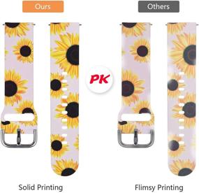 img 1 attached to 🌻 Stylish White Sunflower Silicone Bands for Fitbit Versa 2/Fitbit Versa/Fitbit Versa Lite - Chic Floral Design, Perfect Fit for Women and Men