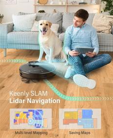 img 2 attached to VIOMI Robot Vacuum Cleaner with Lidar Technology, Smart Navigation, 2700Pa Suction Power, 300 Min Runtime, Self-Charging Function, Works with Alexa and Google Assistant, Ideal for Pet Hair and Carpets